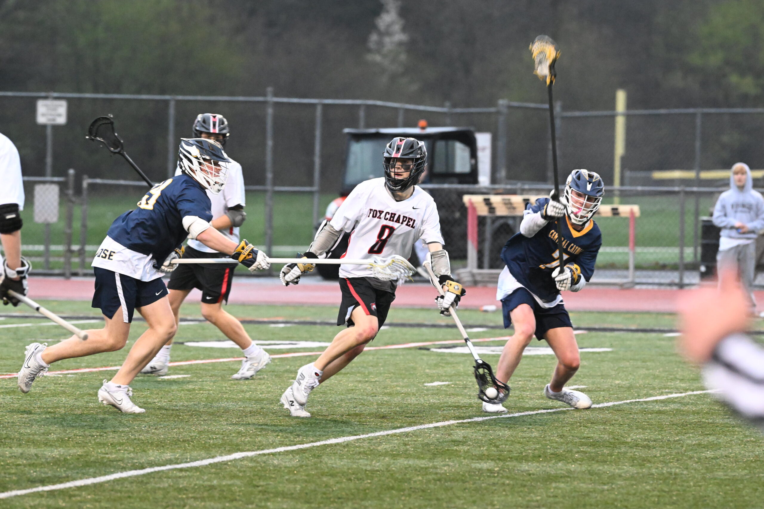 Boys' lacrosse action